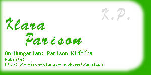 klara parison business card
